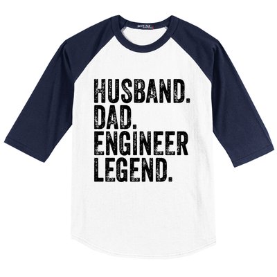 Husband Dad Engineer Legend Meaningful Gift Funny FatherS Day Cute Gift Baseball Sleeve Shirt