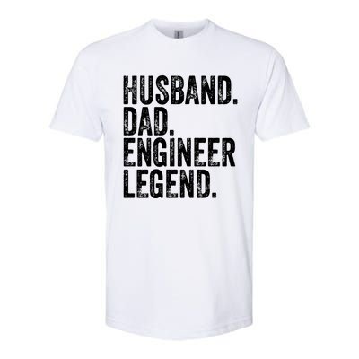 Husband Dad Engineer Legend Meaningful Gift Funny FatherS Day Cute Gift Softstyle CVC T-Shirt