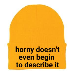 Horny Doesnt Even Begin To Describe It Knit Cap Winter Beanie