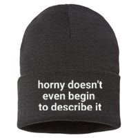 Horny Doesnt Even Begin To Describe It Sustainable Knit Beanie