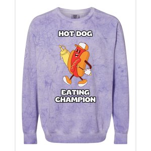 Hot Dog Eating Champion Colorblast Crewneck Sweatshirt