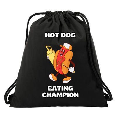 Hot Dog Eating Champion Drawstring Bag