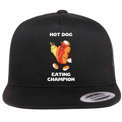 Hot Dog Eating Champion Flat Bill Trucker Hat