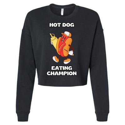 Hot Dog Eating Champion Cropped Pullover Crew
