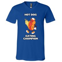 Hot Dog Eating Champion V-Neck T-Shirt