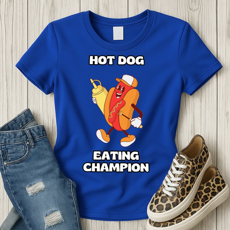 Hot Dog Eating Champion Womens T-Shirt