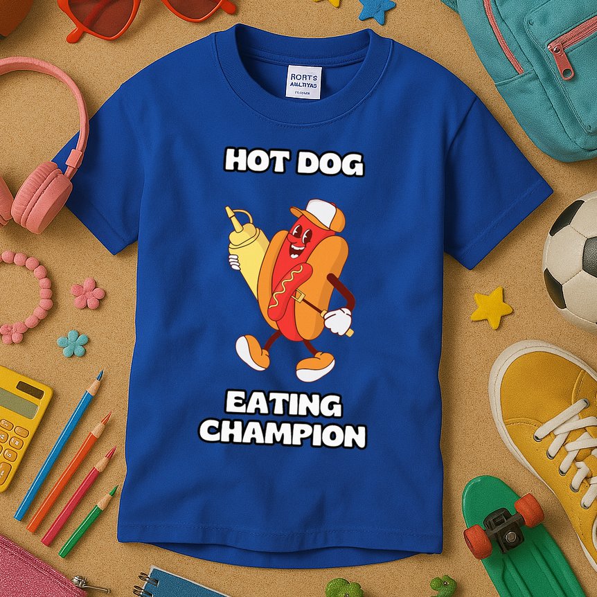 Hot Dog Eating Champion Kids T-Shirt