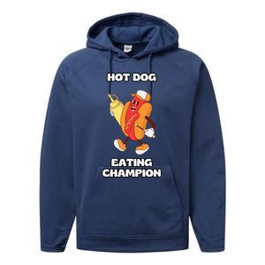 Hot Dog Eating Champion Performance Fleece Hoodie