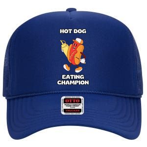 Hot Dog Eating Champion High Crown Mesh Back Trucker Hat