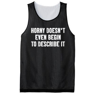 Horny Doesnt Even Begin To Describe It Mesh Reversible Basketball Jersey Tank