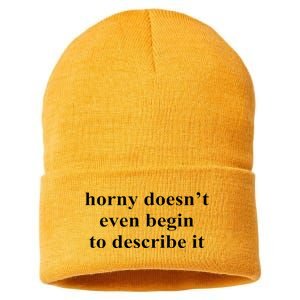 Horny Doesn’T Even Begin To Describe It Sustainable Knit Beanie