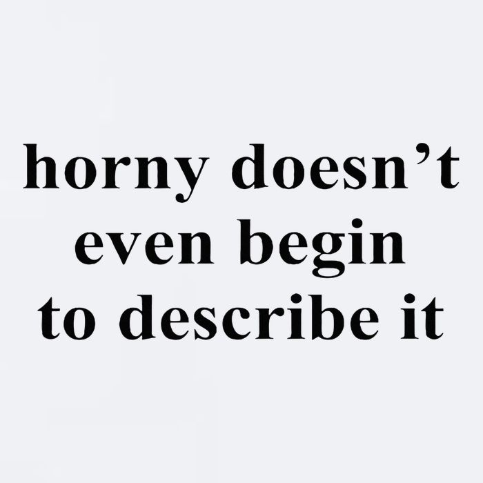 Horny Doesn’T Even Begin To Describe It Sueded Cloud Jersey T-Shirt