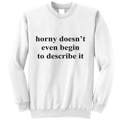 Horny Doesn’T Even Begin To Describe It Sweatshirt
