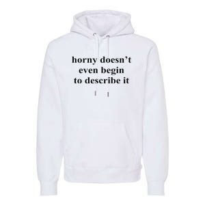 Horny Doesn’T Even Begin To Describe It Premium Hoodie