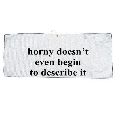 Horny Doesn’T Even Begin To Describe It Large Microfiber Waffle Golf Towel