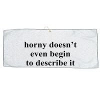 Horny Doesn’T Even Begin To Describe It Large Microfiber Waffle Golf Towel