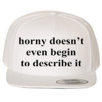 Horny Doesn’T Even Begin To Describe It Wool Snapback Cap