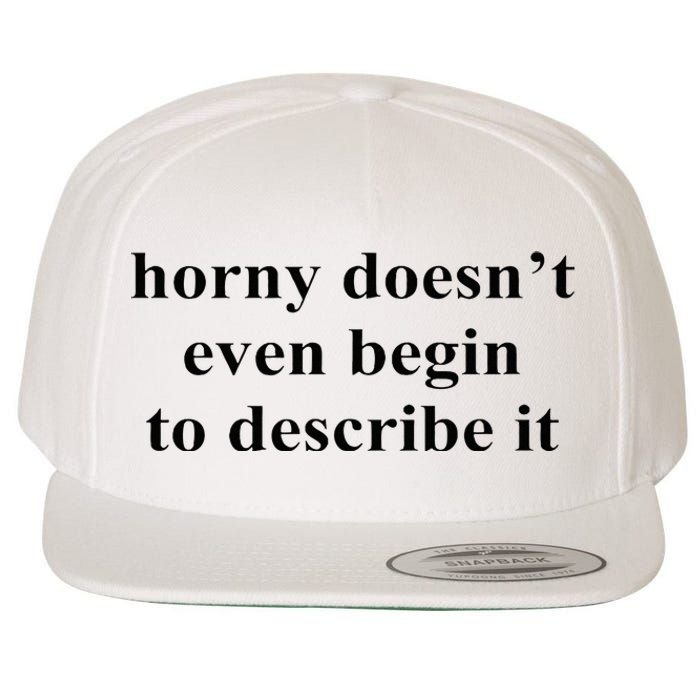 Horny Doesn’T Even Begin To Describe It Wool Snapback Cap