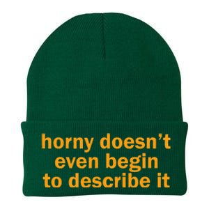 Horny Doesnt Even Begin To Describe It Knit Cap Winter Beanie