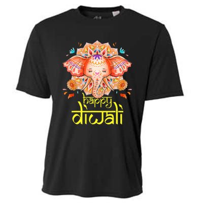 Happy Diwali Festival of Light Hindu Indian Elephant Baby Cooling Performance Crew T-Shirt