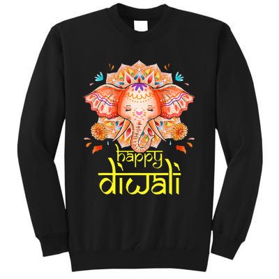 Happy Diwali Festival of Light Hindu Indian Elephant Baby Sweatshirt