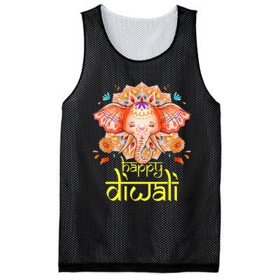 Happy Diwali Festival of Light Hindu Indian Elephant Baby Mesh Reversible Basketball Jersey Tank