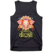 Happy Diwali Festival of Light Hindu Indian Elephant Baby Tank Top