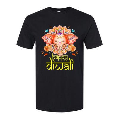 Happy Diwali Festival of Light Hindu Indian Elephant Baby Softstyle CVC T-Shirt