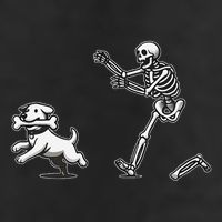 Halloween Dog Funny Skeleton Skeleton Chasing Dog Gift Cool Comfort Performance Bucket Hat