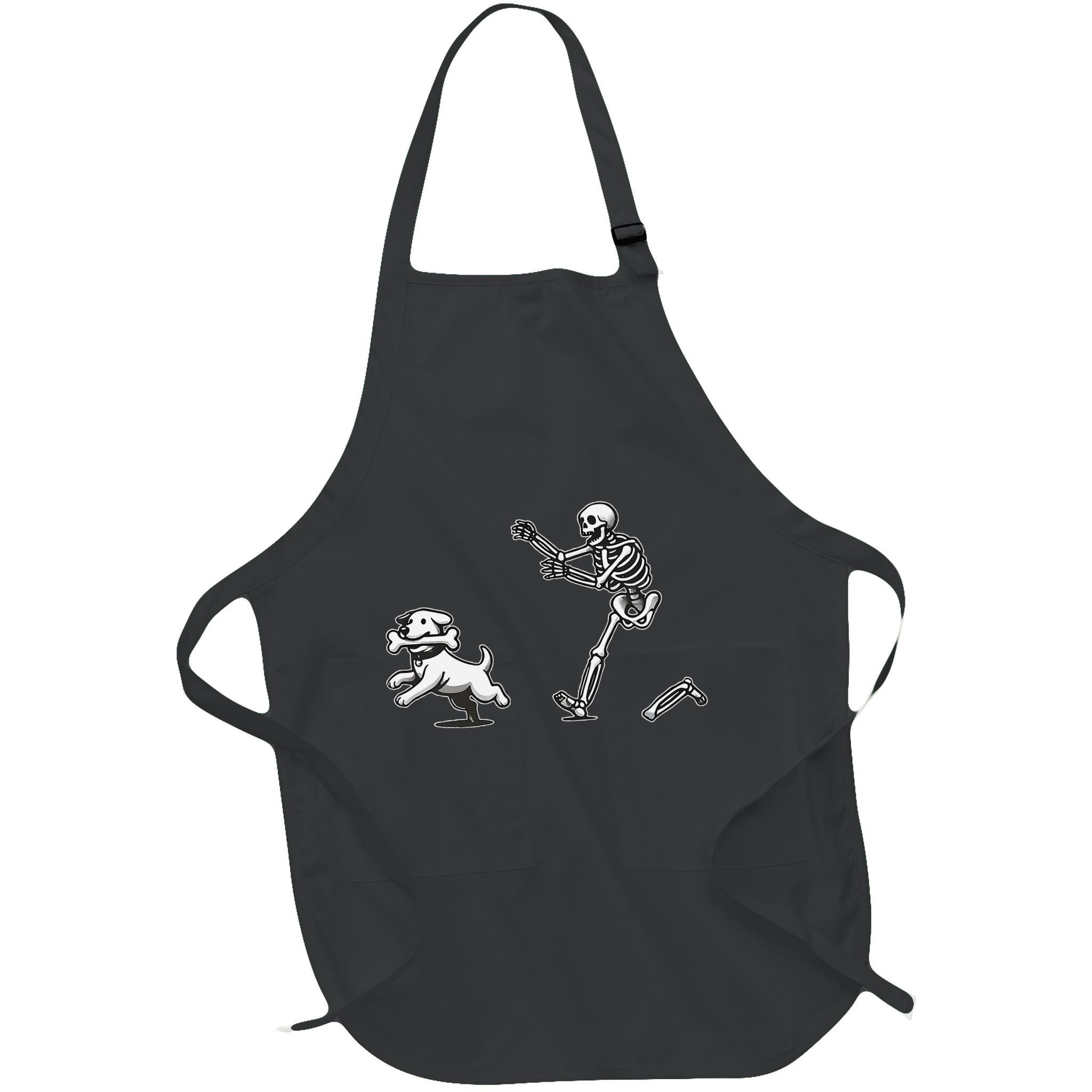 Halloween Dog Funny Skeleton Skeleton Chasing Dog Gift Apron