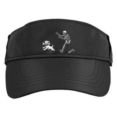 Halloween Dog Funny Skeleton Skeleton Chasing Dog Gift Adult Drive Performance Visor