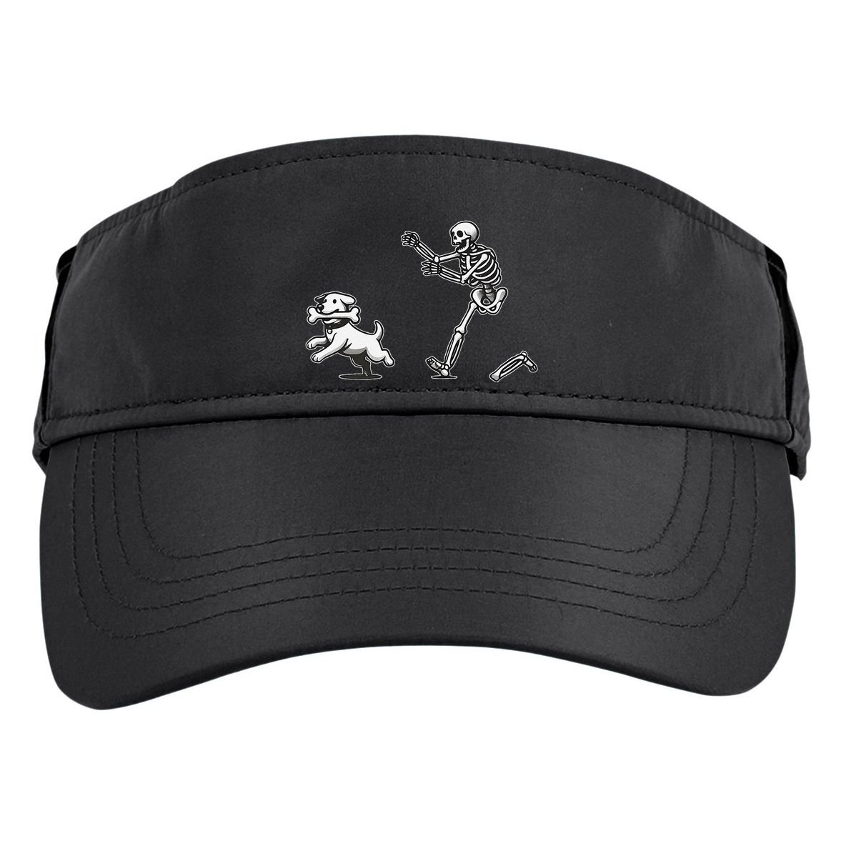 Halloween Dog Funny Skeleton Skeleton Chasing Dog Gift Adult Drive Performance Visor