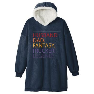 Husband Dad Fantasy Trucker Legend Hooded Wearable Blanket