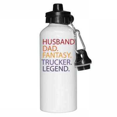 Husband Dad Fantasy Trucker Legend Aluminum Water Bottle