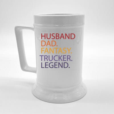 Husband Dad Fantasy Trucker Legend Beer Stein