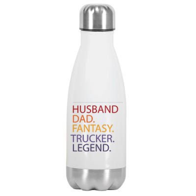 Husband Dad Fantasy Trucker Legend Stainless Steel Insulated Water Bottle