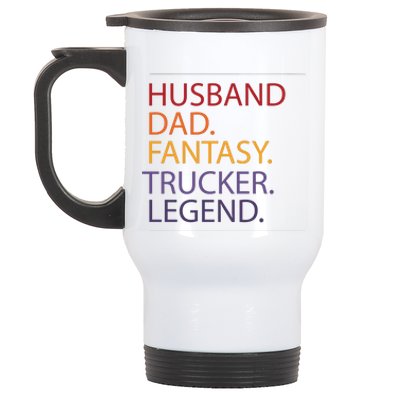 Husband Dad Fantasy Trucker Legend Stainless Steel Travel Mug