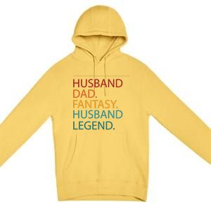 Husband Dad Fantasy Football Legend Premium Pullover Hoodie