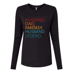 Husband Dad Fantasy Football Legend Womens Cotton Relaxed Long Sleeve T-Shirt