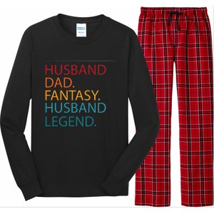 Husband Dad Fantasy Football Legend Long Sleeve Pajama Set