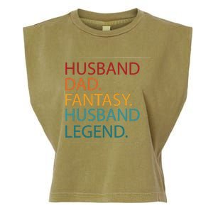 Husband Dad Fantasy Football Legend Garment-Dyed Women's Muscle Tee