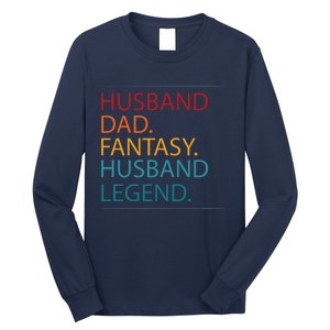 Husband Dad Fantasy Football Legend Long Sleeve Shirt