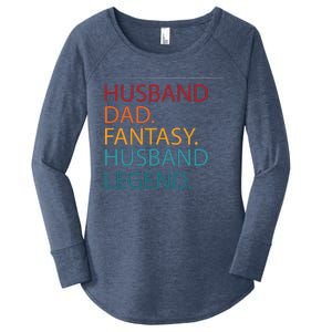 Husband Dad Fantasy Football Legend Women's Perfect Tri Tunic Long Sleeve Shirt