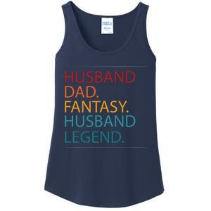 Husband Dad Fantasy Football Legend Ladies Essential Tank