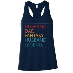 Husband Dad Fantasy Football Legend Women's Racerback Tank