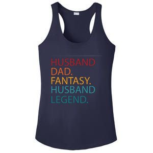 Husband Dad Fantasy Football Legend Ladies PosiCharge Competitor Racerback Tank