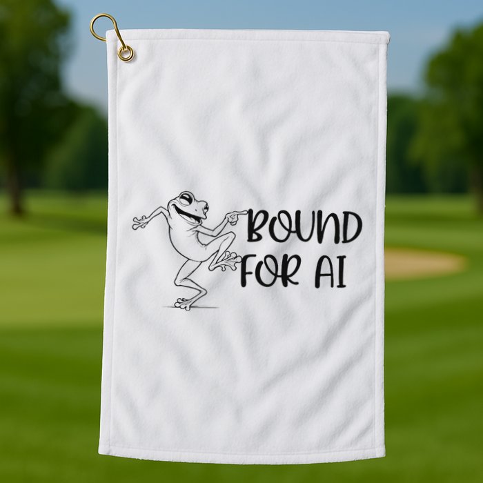 Happy Dancing Frog Golf Towel