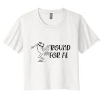 Happy Dancing Frog Women's Crop Top Tee