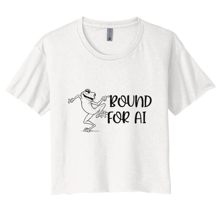 Happy Dancing Frog Women's Crop Top Tee
