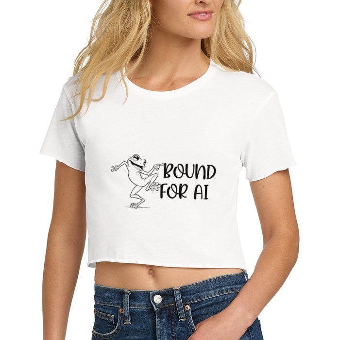 Happy Dancing Frog Women's Crop Top Tee